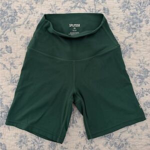 NWOT Splits59 Airweight High Waisted Biker Shorts Cactus Green Size Extra Small